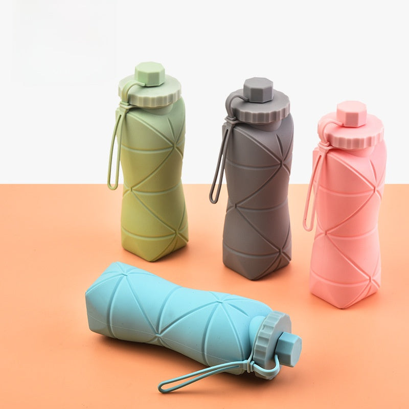 Botilito De Agua De Silicona Plegable Y Portátil Para Viajes