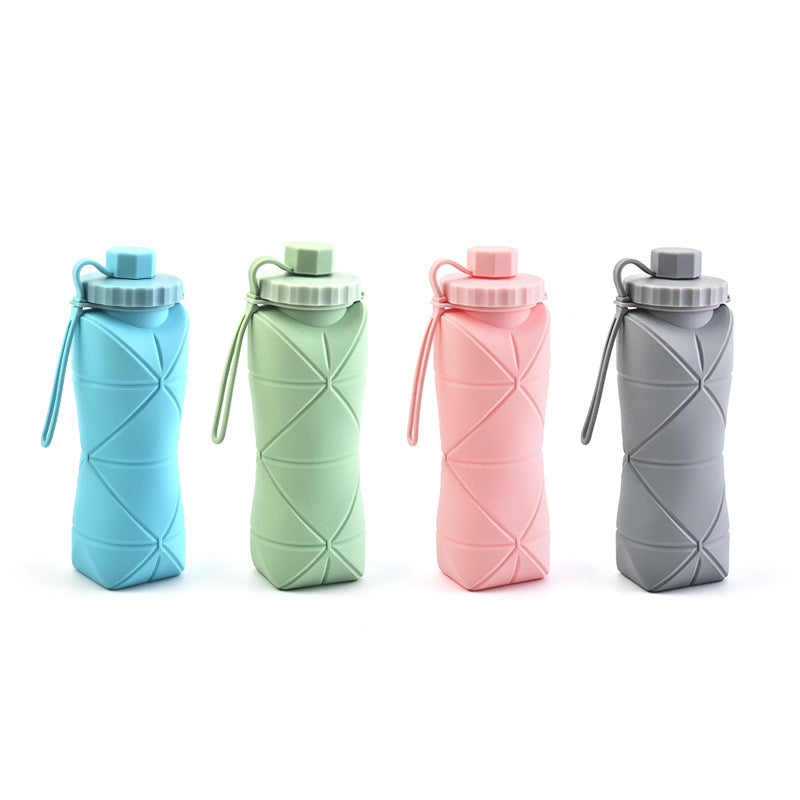 Botilito De Agua De Silicona Plegable Y Portátil Para Viajes